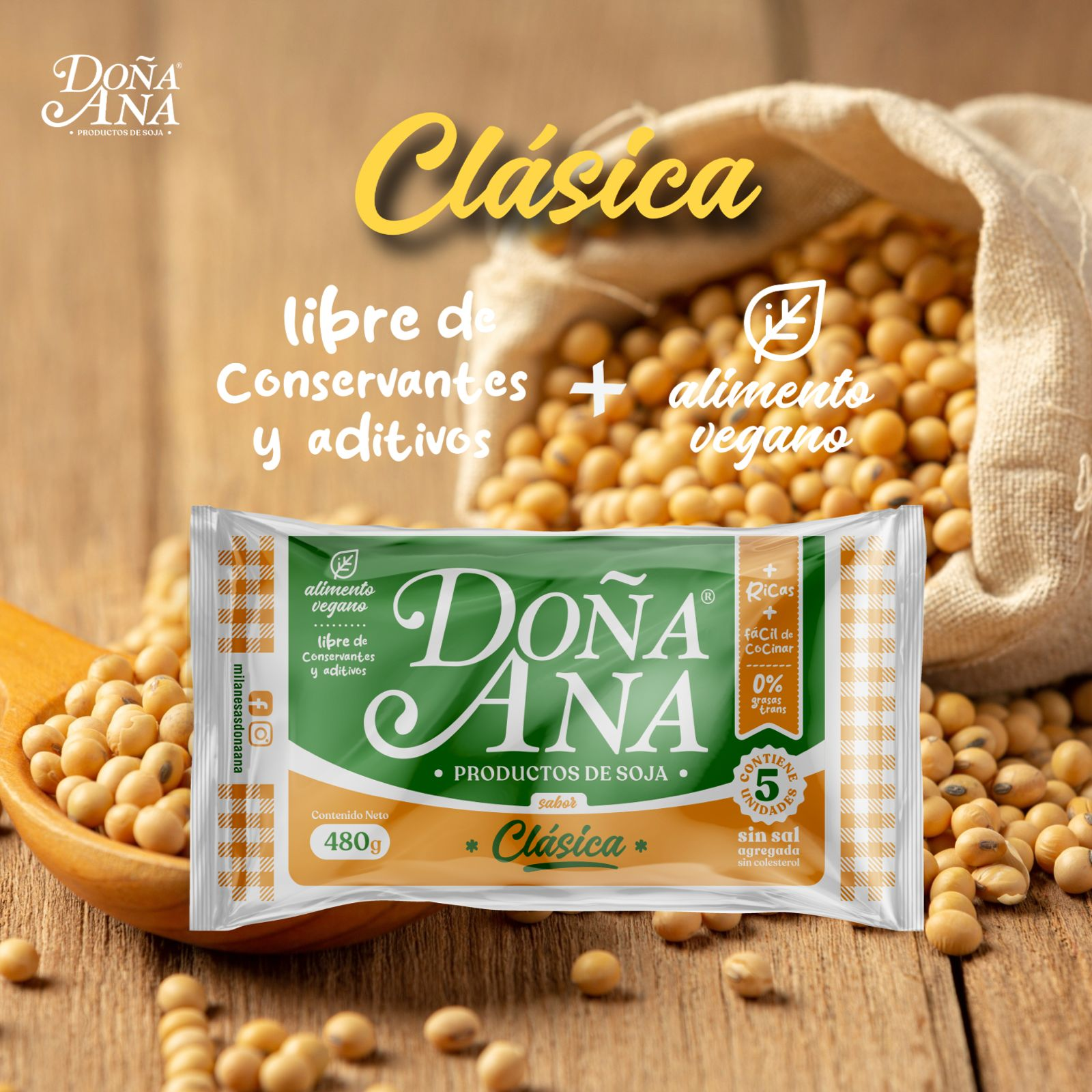 Milanesa de Soja Clásica Doña Ana vegana 480g